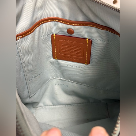 Coach Light Blue Leather Shoulder Bag - Picture 12 of 14